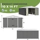 preview thumbnail 8 of 50, Patiowell 10' x 12' &10' x 14' Metal Outdoor Storage Shed with Floor Frame for Garden, Backyard, Patio