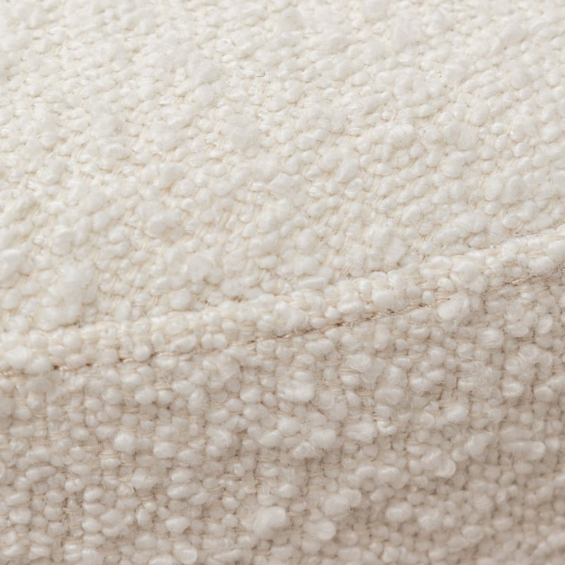 KINWELL Round Upholstered Pouf Ottoman Footrest