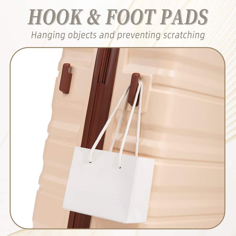 3PCS ABS Carry on Suitcase with Combination Lock