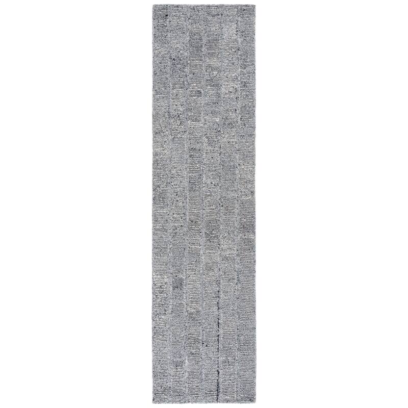 SAFAVIEH Handmade Harvest Terje Modern Contemporary Wool Rug - 2'3" x 9' Runner - Grey