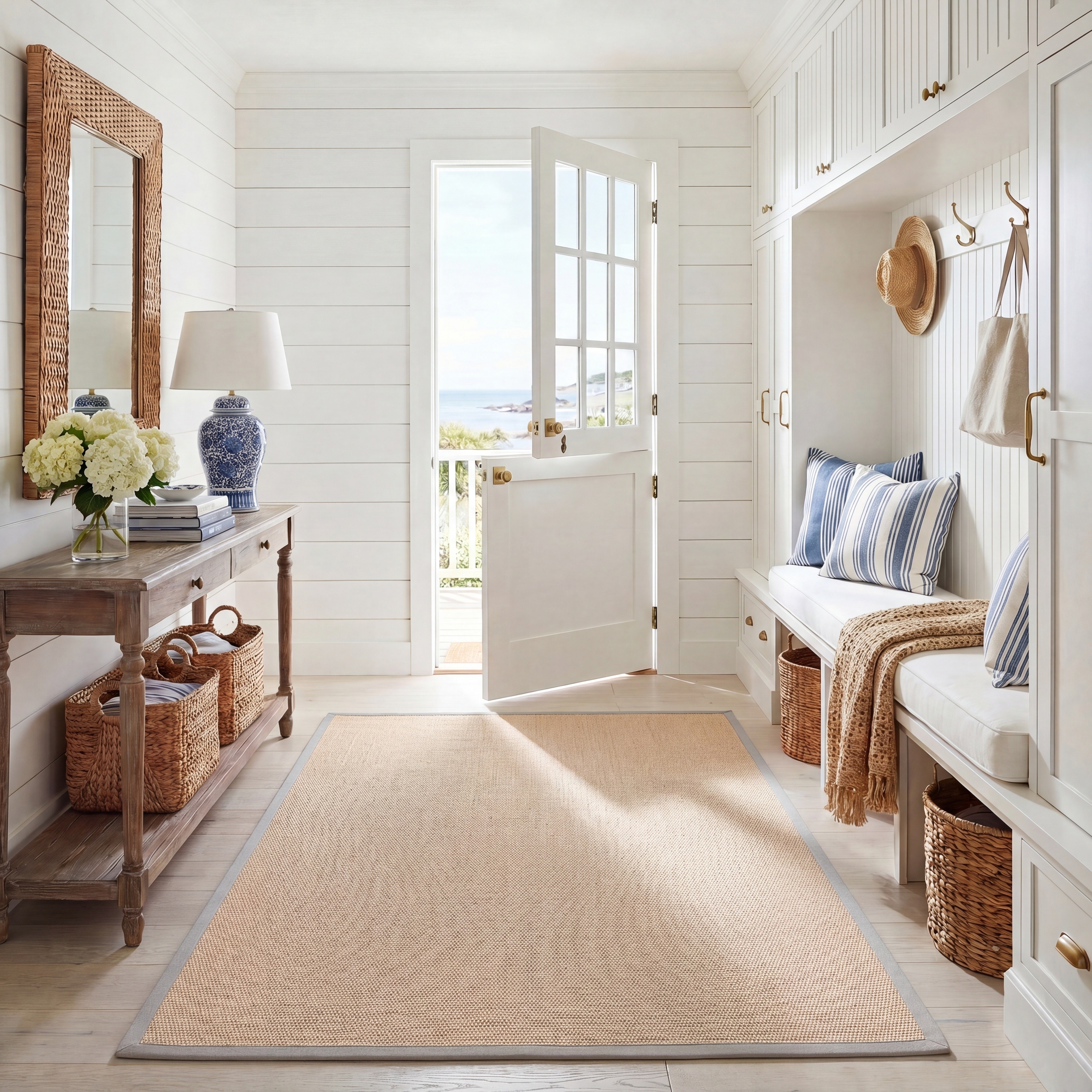 SAFAVIEH Natural Fiber Kirsi Farmhouse Sisal Rug
