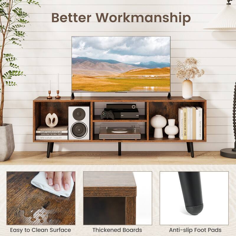 Costway 47.5" Console Cabinet for 55-Inch TVs with Storage Shelves - See Details