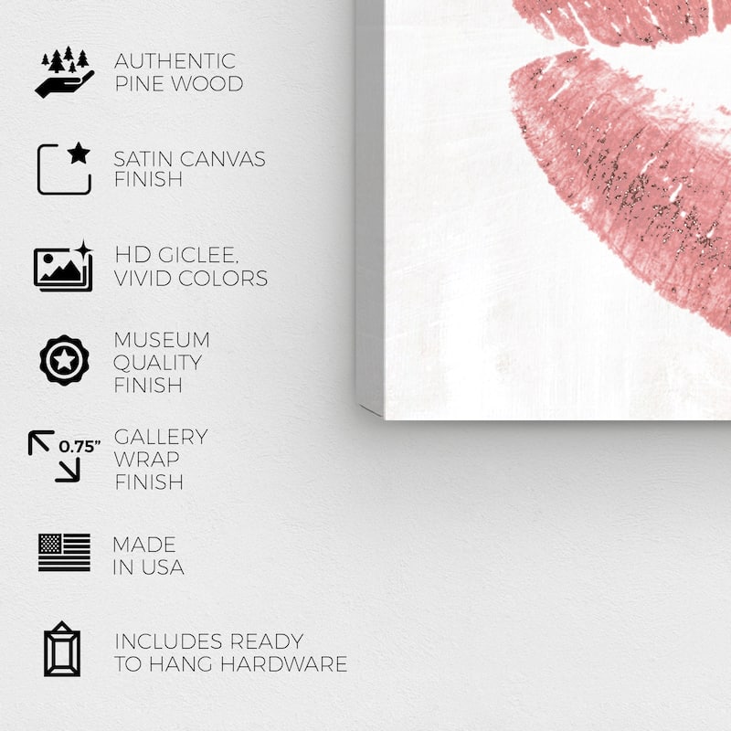 Wynwood Studio Fashion and Glam Lip Stain Lacquer Red and Modern & Contemporary Wall Art Canvas Print