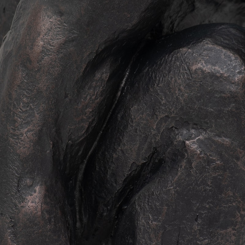 Kneeling Figurative Statue - 16", Black - 15" x 12.25" x 15"