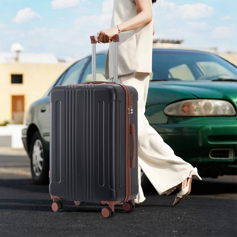 3 PCS in ABS Spinner Wheel Luggage, Carry on Suitcase, TSA Combination Lock