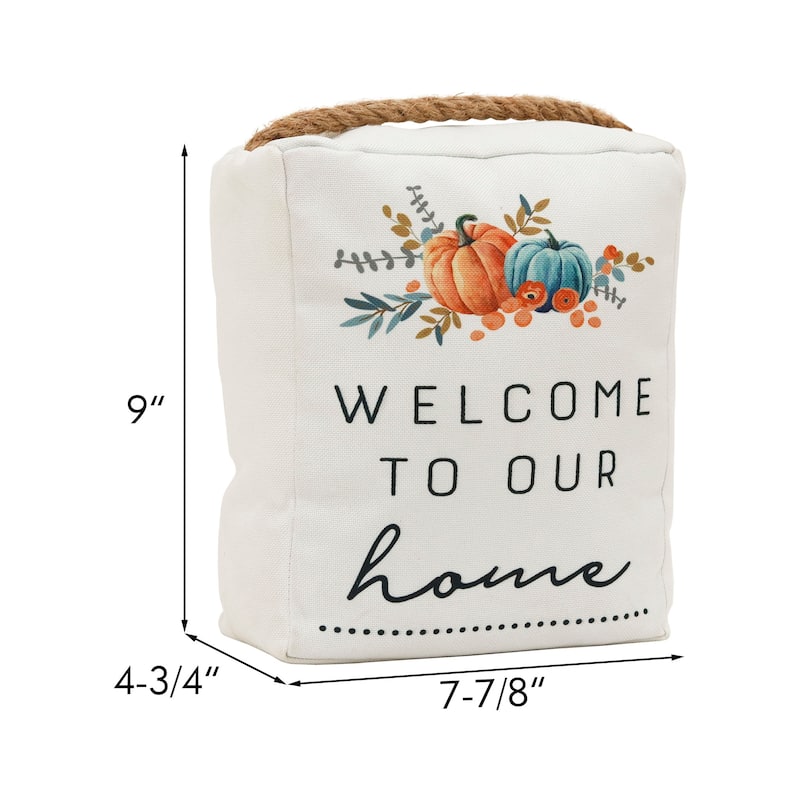 Welcome to Our Home Door Stop with Rope Handle