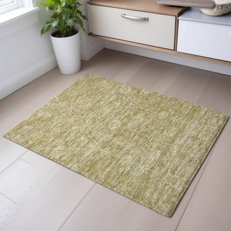 Premium Washable Super Soft Vintage Traditional Mayfield Rug - Tan - 1'8" x 2'6"
