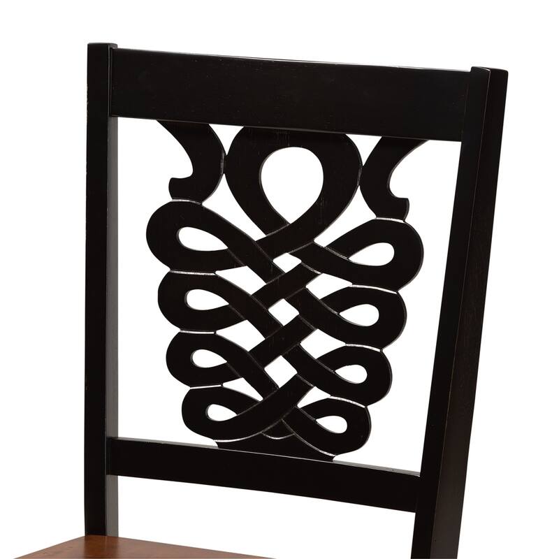 7-Piece Wood Dining Set - Modern Two-Tone Brown Table & Chairs