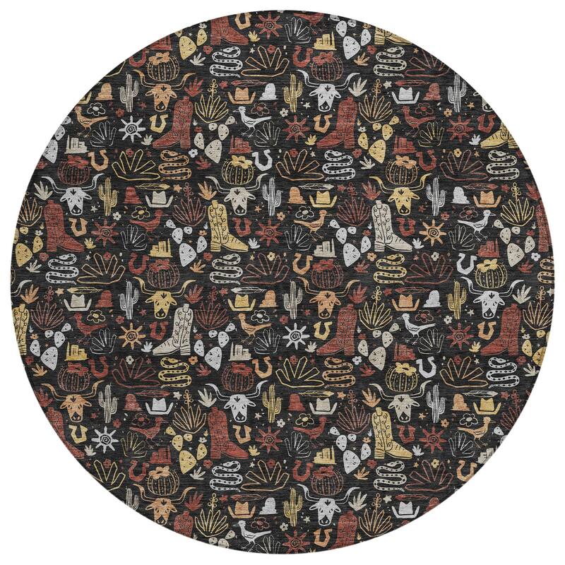 Machine Washable Indoor/ Outdoor Cowboy Dallas Chantille Rug