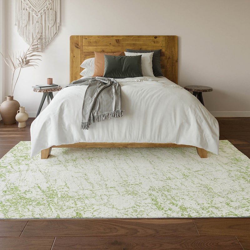 Premium Washable Super Soft Modern Crackle Mayfield Rug