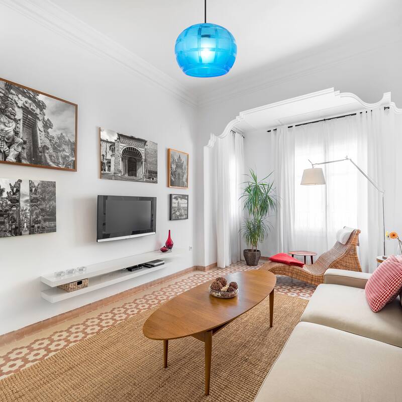 Catharine River of Goods Black Metal and Hand Blown Glass 11.75-Inch Pendant Light with Adjustable Hanging Cord