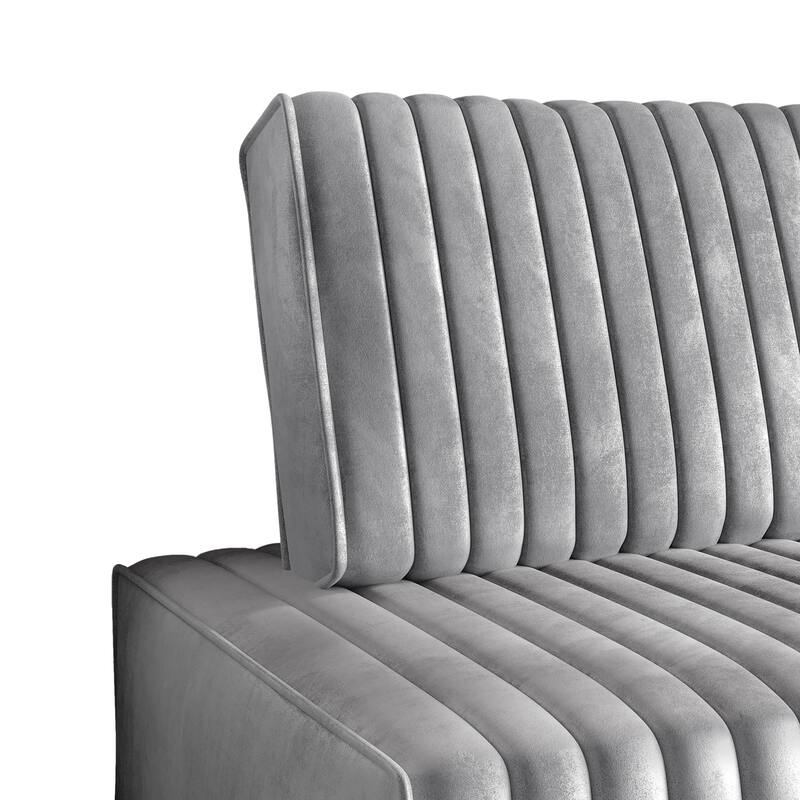 CraftPorch 3-Pieces Contemporary Clean-Line Linen Upholstered