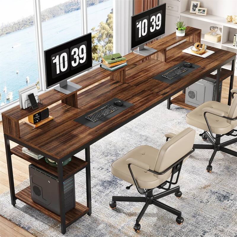 78" Two-Person Industrial Desk
