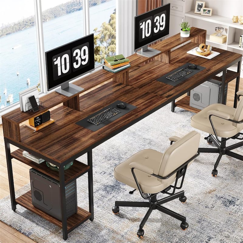 Extra-Long Two Person Computer Desk