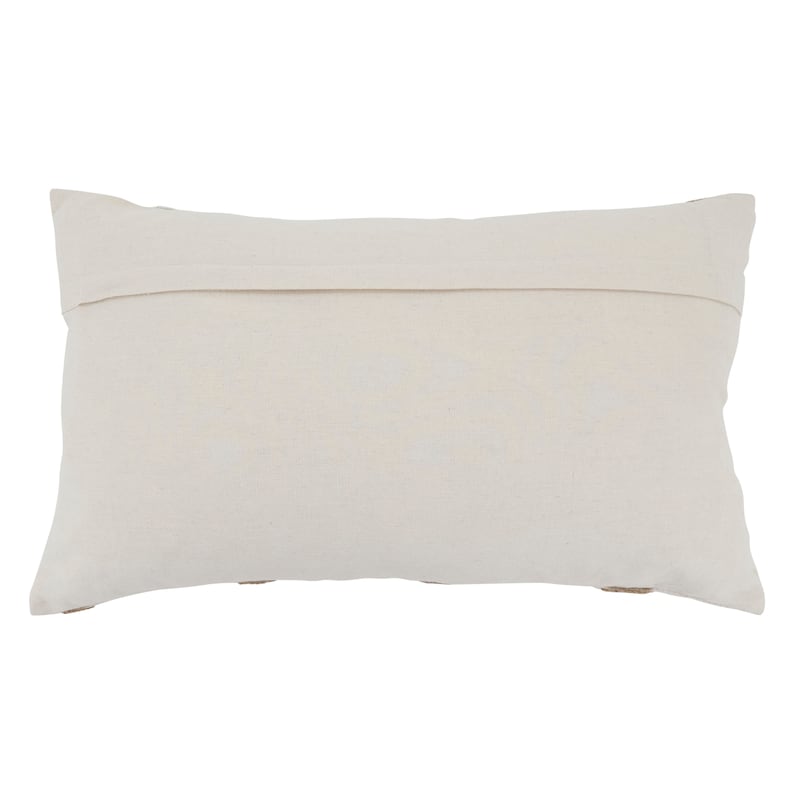 Textured Jute Stripe Throw Pillow - Woven Neutral Accent for Sofa, Bed & Layered Styling