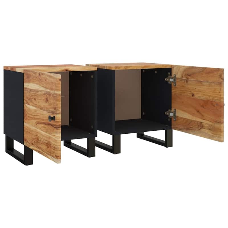 vidaXL Bedside Cabinet 15.7"x13"x18.1" Solid Wood