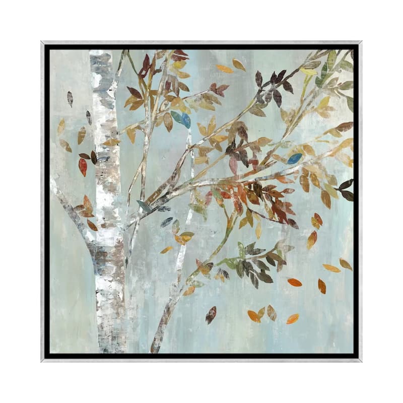 iCanvas "Birch With Leaves I" by Allison Pearce Framed