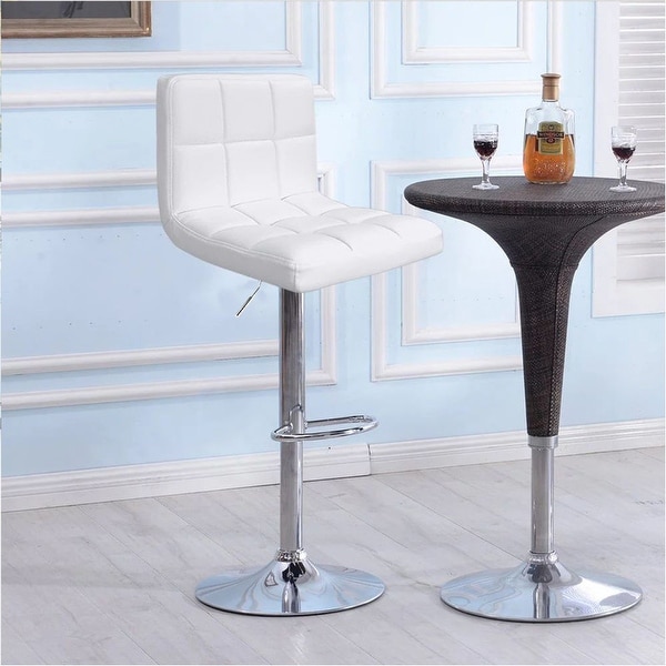 Bar Stools Adjustable Armless Swivel PU Leather Barstools Set of 2 On Sale Bed Bath Beyond 33063047