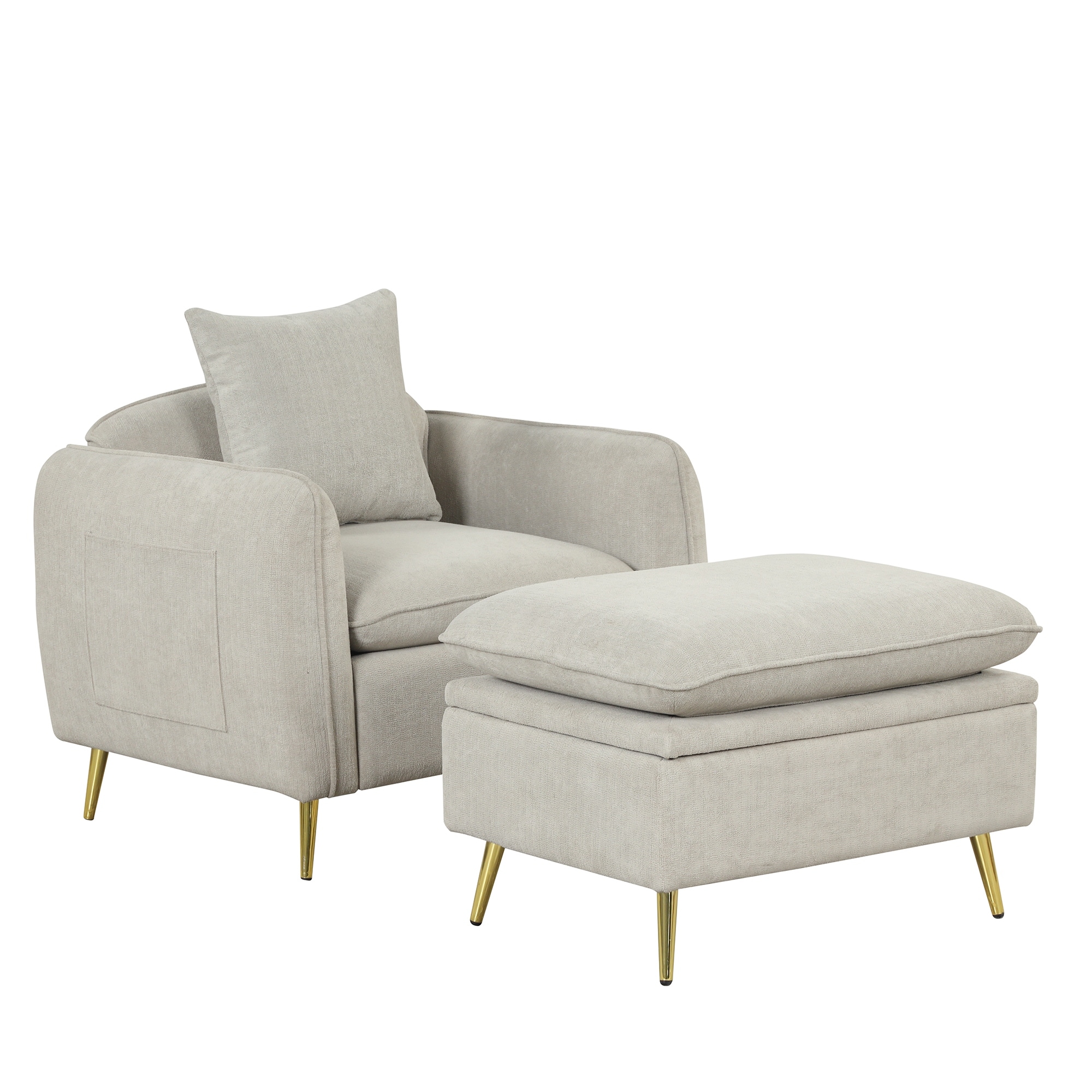Sofa chair best sale with leg rest