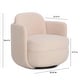 preview thumbnail 7 of 13, Wolfie Velvet Swivel Chair - 30.8"W x 27.2"D x 29.4"H