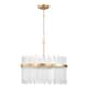 Casandra 5-light Shiny Bronze Chandelier with Clear Glass Bars - Shiny Bronze