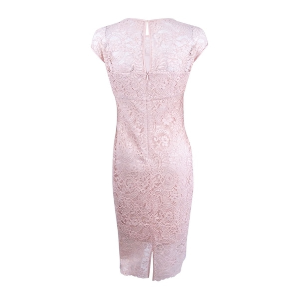 ralph lauren pink lace dress