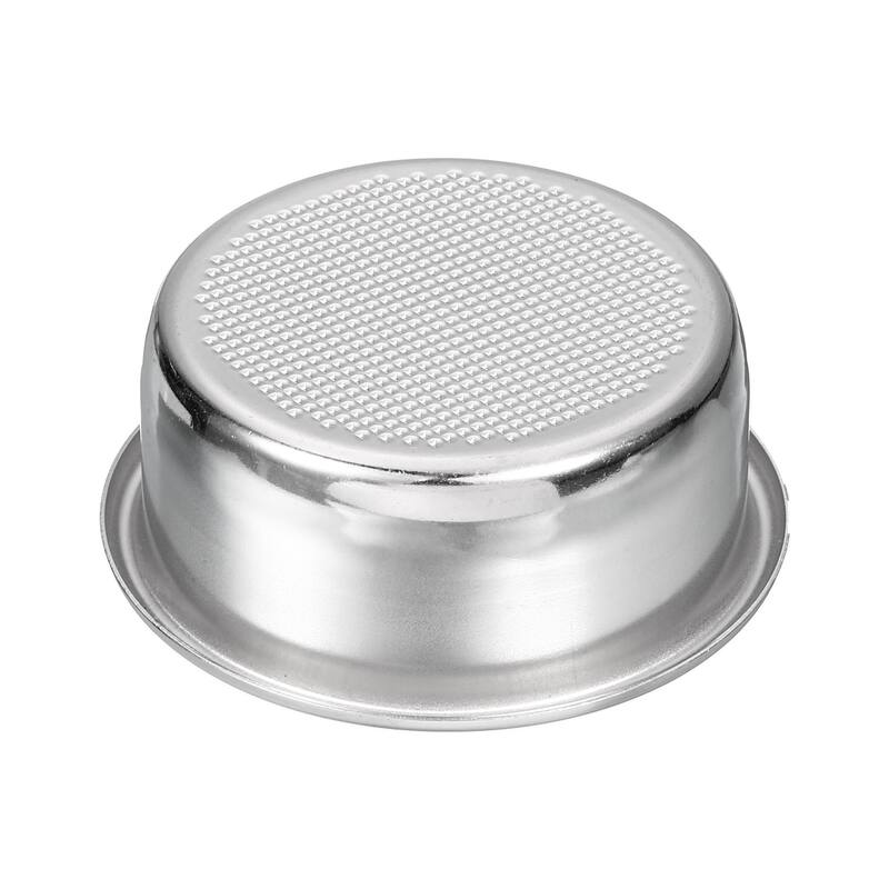 54mm Coffee Filter Basket, 2-Cup Stainless Steel Espresso Coffee Machine Bowl - Silver