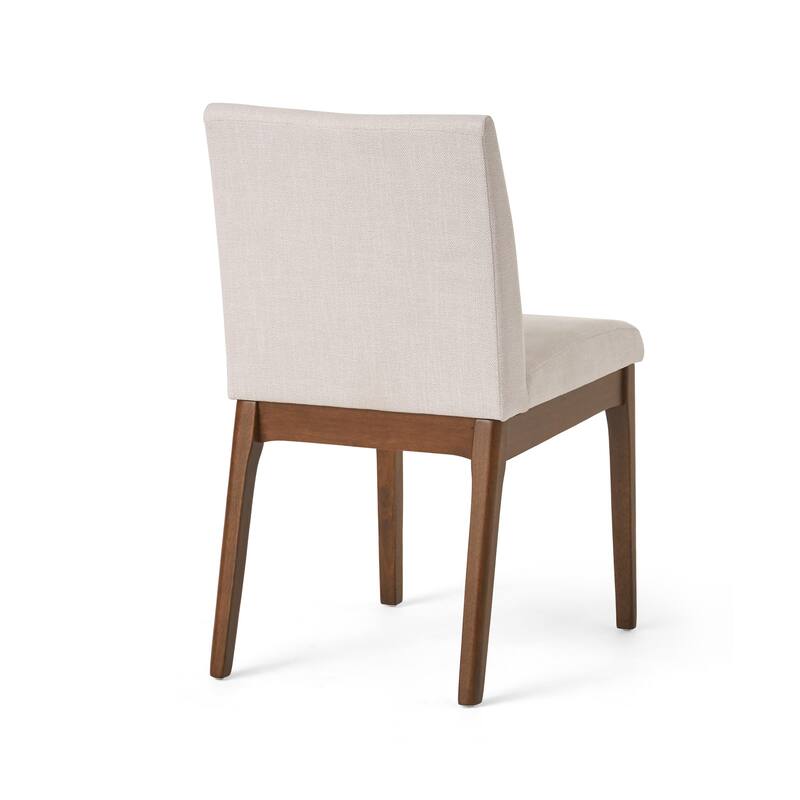 Light Beige Fabric Dining Chair Side Dining Chair Lounge Chair, 2 Set