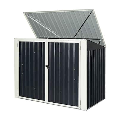 Costway 6x3FT Horizontal Storage Shed 68 Cubic Feet for Garbage Cans