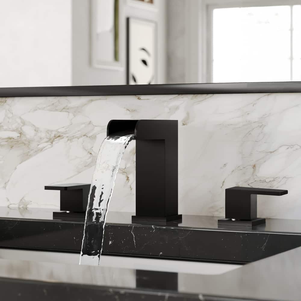 Widespread Bathroom Faucet Hot/Cold Water Deck Mounted Roman Tub