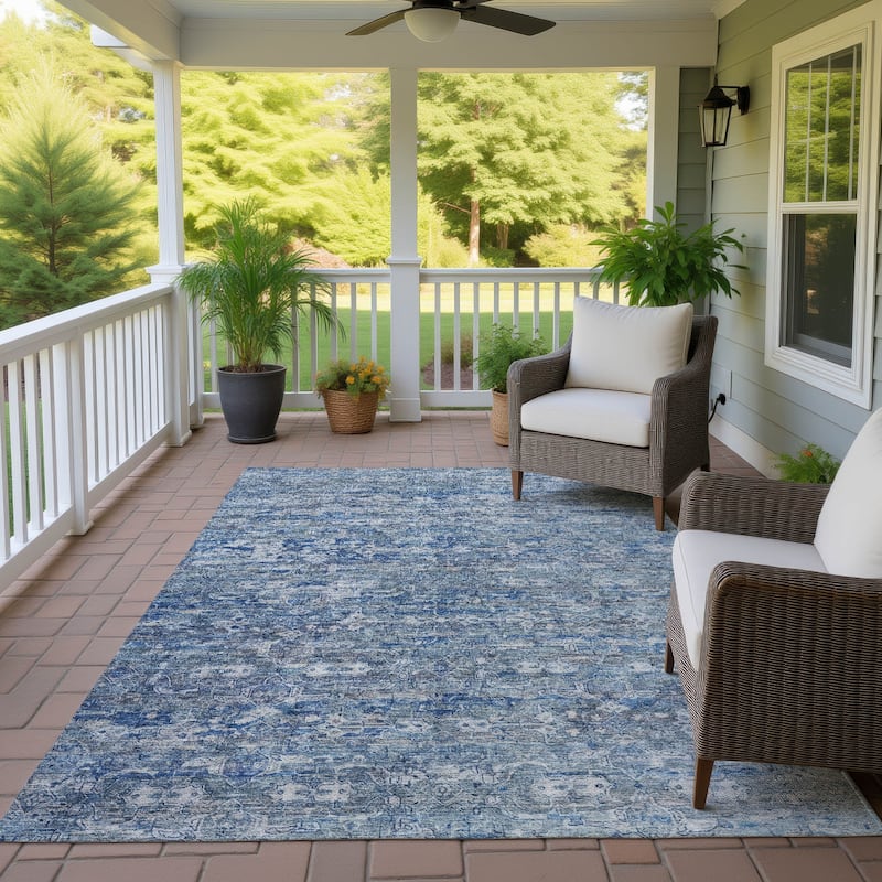 Machine Washable Indoor/ Outdoor Traditional Harmony Chantille Rug