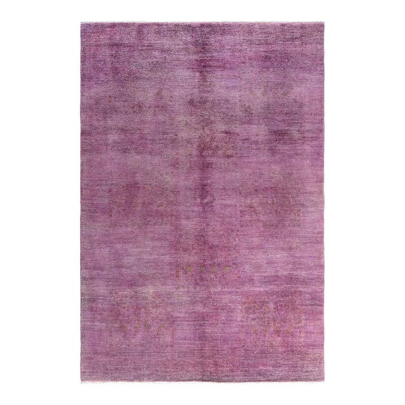 Vibrance One-of-a-Kind Hand-Knotted Area Rug - Pink, 6' 0" x 8' 10" - 6' 0" x 8' 10"