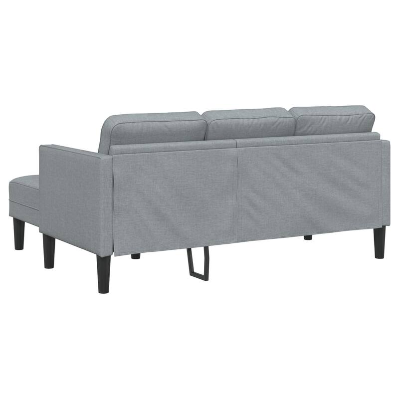 vidaXL 2/3 Piece Sofa Set with Cushions Black/Dark Grey/Light Grey Fabric - 68.1 x 51.6 x 26.4