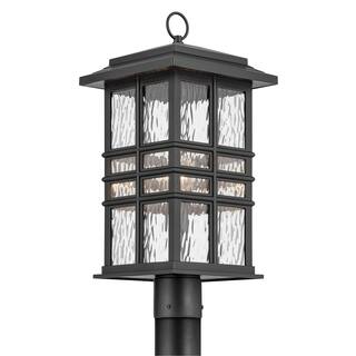 Kichler Lighting Beacon Square 1-Light Textured Black Outdoor Post Light