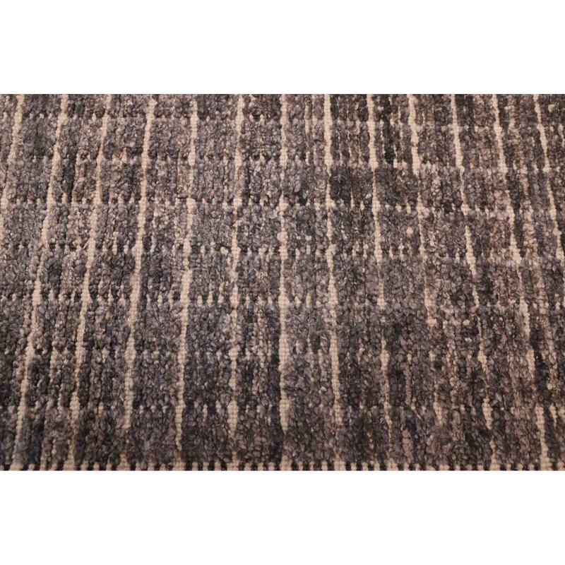 ECARPETGALLERY Hand Loomed Ananda Dark Grey Silk Rug - 4'0 x 6'0