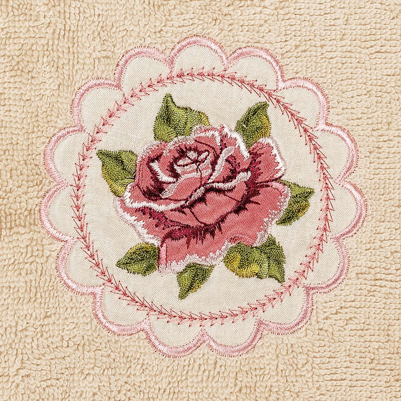 Authentic Hotel and Spa Rosalee Embroidered Luxury 100% Turkish Cotton Hand Towels (Set of 2)