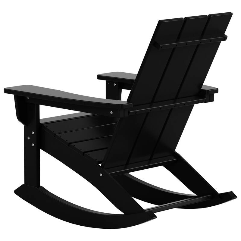Shoreside Modern Eco-Friendly All Weather Poly Adirondack Rocking Chairs (Set of 2)