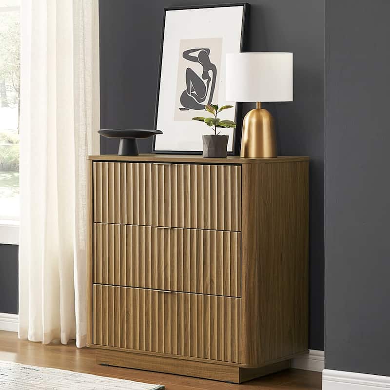 Mopio Brooklyn 3 Drawer Dresser - Natural Walnut