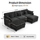 preview thumbnail 64 of 66, MCombo 111.8'' Modular Sectional Sofa Couch with Reversible Ottoman for Living Room, L Shaped Sofa, FSC Certified