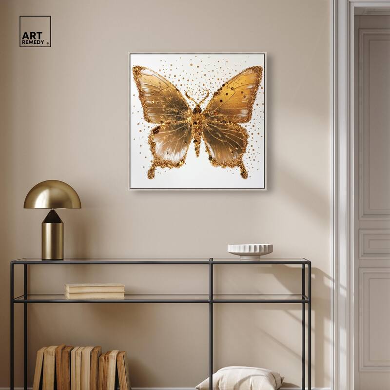 Lemon Glow Wings Canvas by Art Remedy