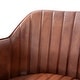 preview thumbnail 7 of 8, Allan Andrews Brown Buffalo Leather Retro Chair - 21.25"W x 30.25"H