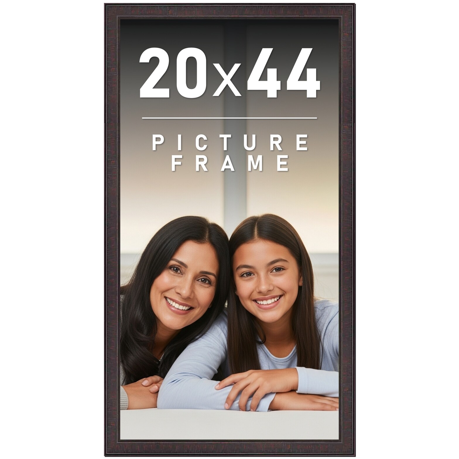 20x44 Frame Brown Solid Wood Picture Frame - Complete Modern Photo