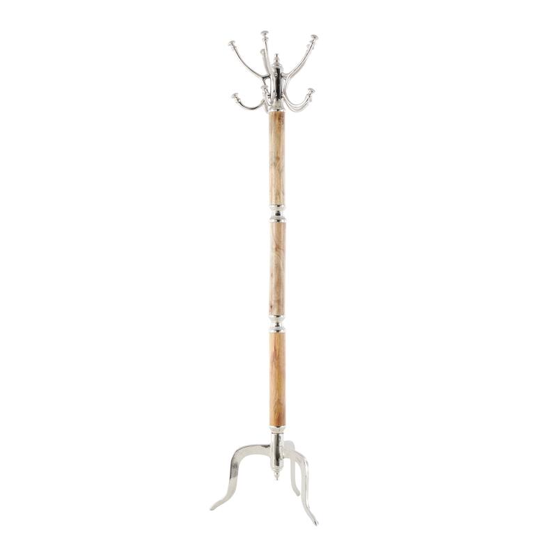 Aluminum Metal Coat Rack - Silver or Gold - Roche River Decor