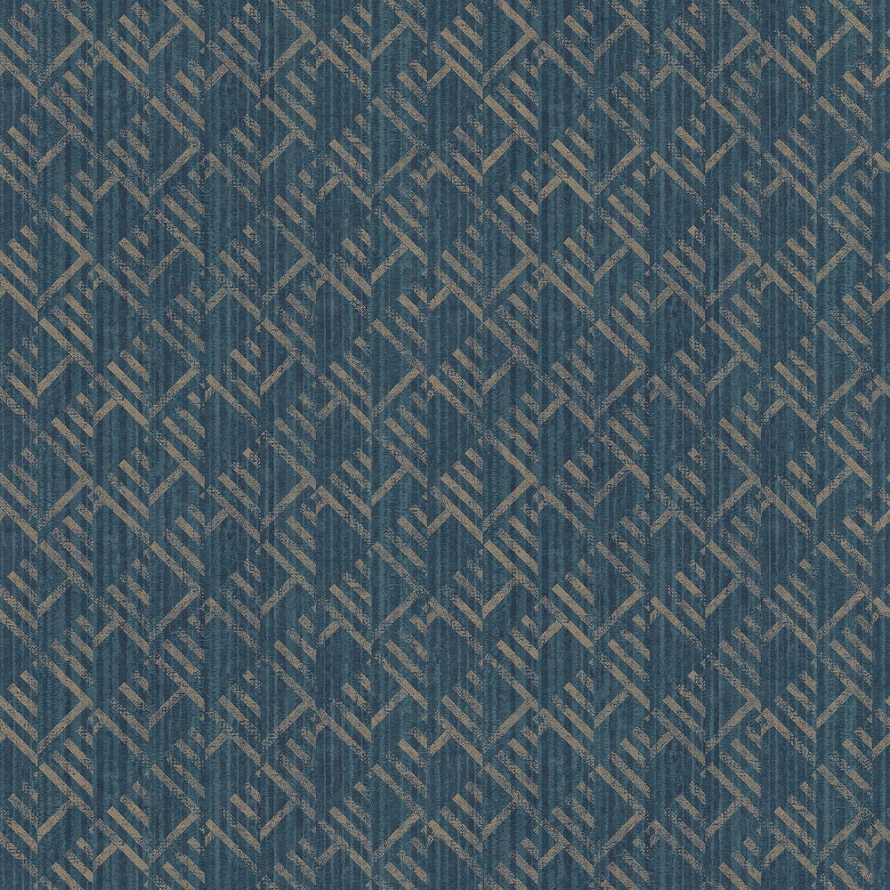 Galerie Wallcoverings TexStyle Collection Geometric Block Flock Non-woven Metallic Wallpaper Roll