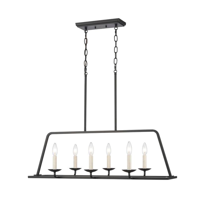 Elk Home Ellisville Matte Black Finish 6 Light Chandelier