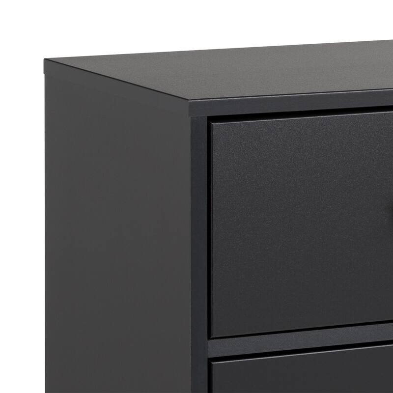 Prepac Milo Mid-Century Modern 7 Drawer Double Dresser for Bedroom, Chest of Drawers, Contemporary Bedroom Furniture