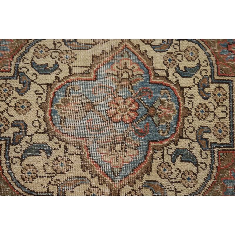 Traditional Tabriz Persian Vintage Rug Handmade Wool Carpet - 9'4" x 13'0"