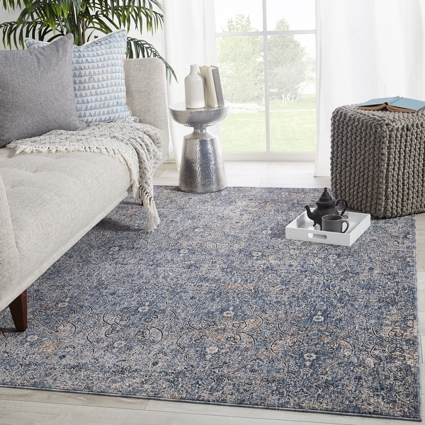 Ayvah Trellis Blue/ Cream Area Rug. Opens flyout.