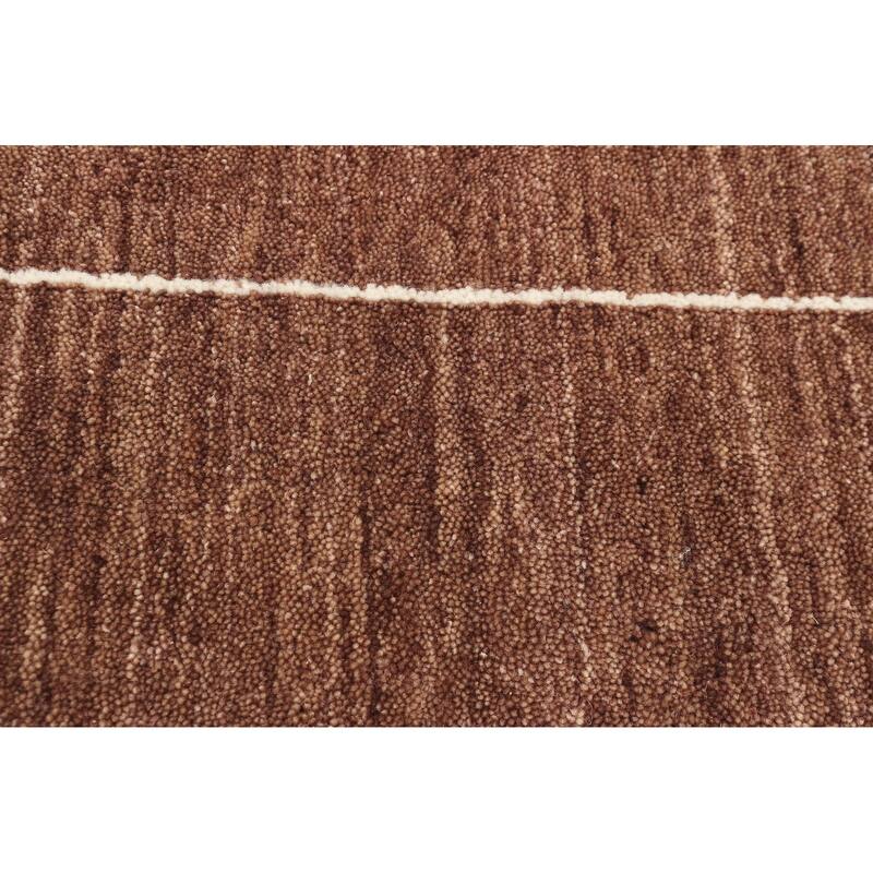 ECARPETGALLERY Hand Loomed Kashkuli Gabbeh Brown Wool Rug - 4'9 x 7'11