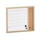 preview thumbnail 18 of 34, Martha Stewart Dry Erase Magnetic Monthly Calendar/Cork Board - Woodgrain Frame